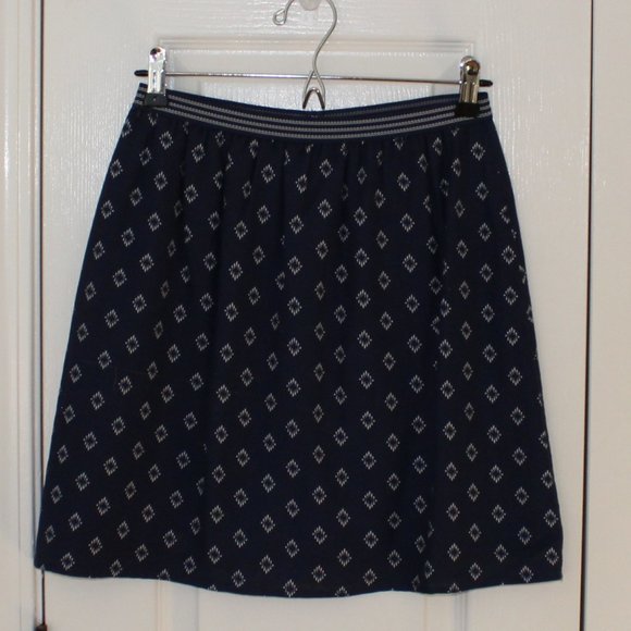 Old Navy Ikat Navy Blue Mini Skirt - Picture 1 of 4